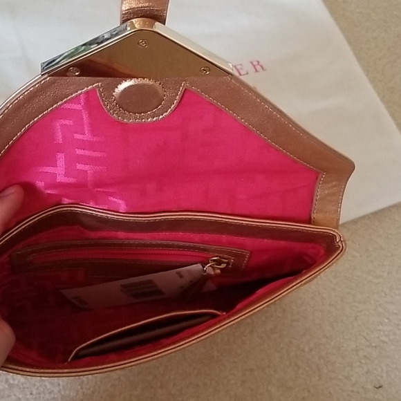 NWT Rose Gold leather clutch - Picture 7 of 11